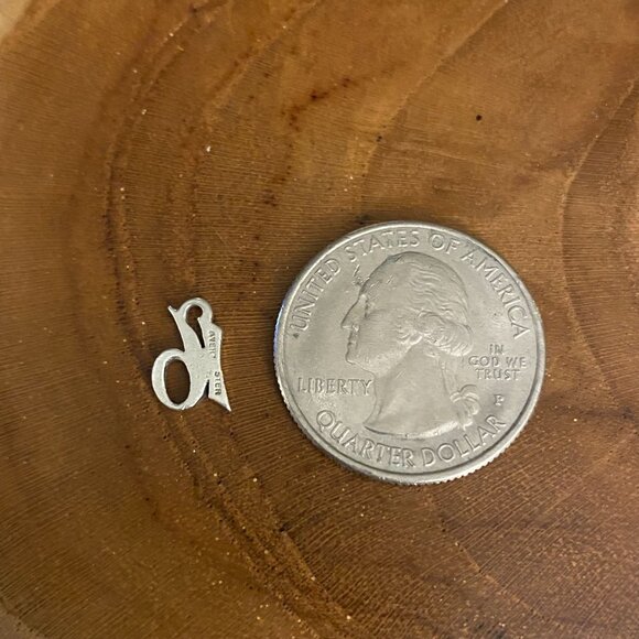 RETIRED James Avery Script 16 Charm, Sterling Silver - Picture 2 of 2